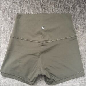 lululemon athletica High-Rise Olive Green Workout Shorts